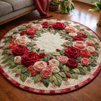 Sweet Valentine Round Mat Rug - washable non-slip printed rug