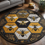 Sweet Worker Round Mat Rug - Nature Design | Serene Home Decor