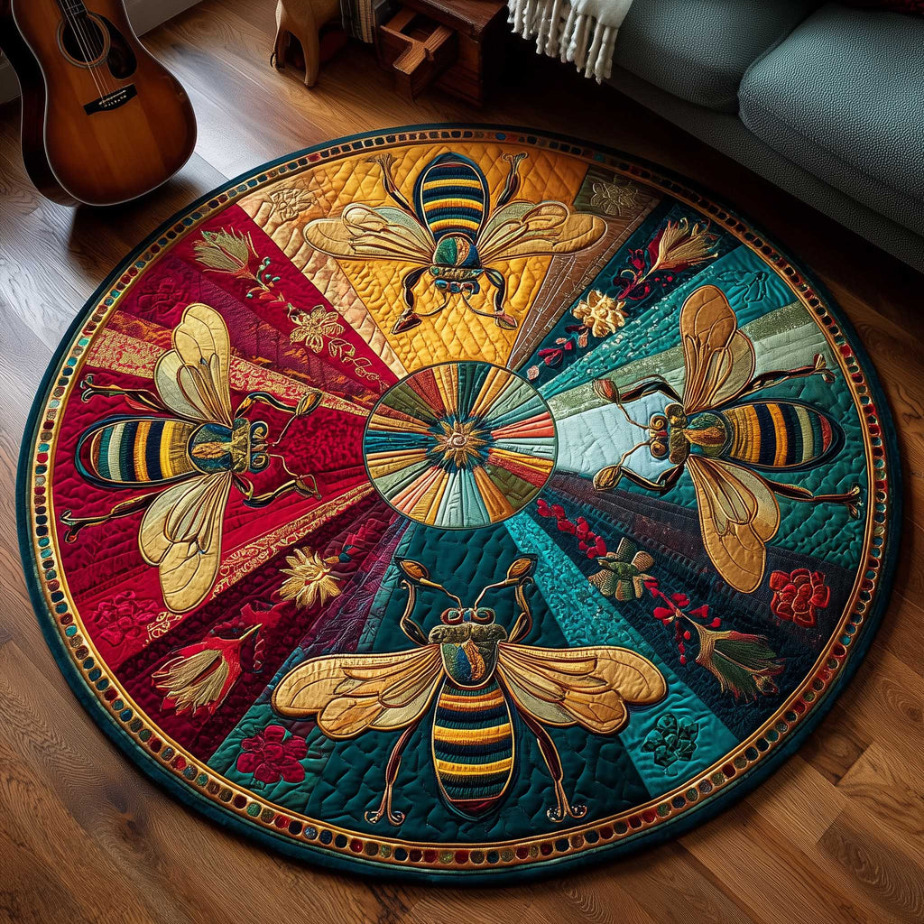 Sweet Worker Round Mat Rug - Nature Design