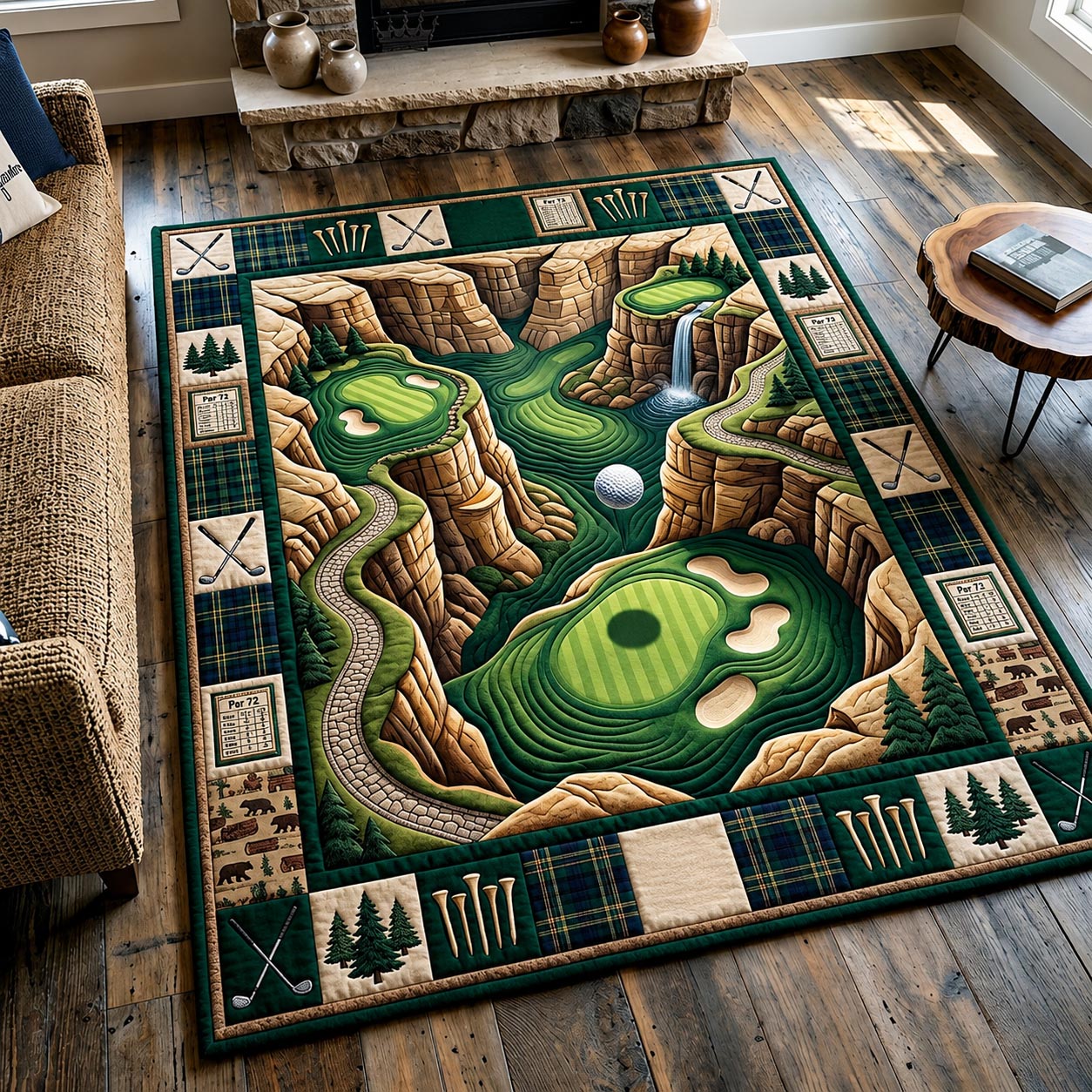 Swing Life area rug in a living room