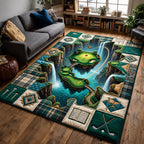 Swing Life area rug in a living room