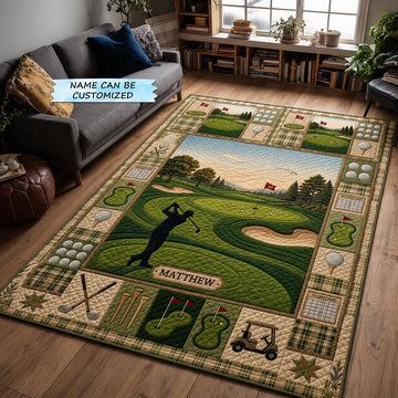 Swing Life Area Rug - Non-Slip Washable 3D Print Rug for Living Room & Bedroom (Design 2)