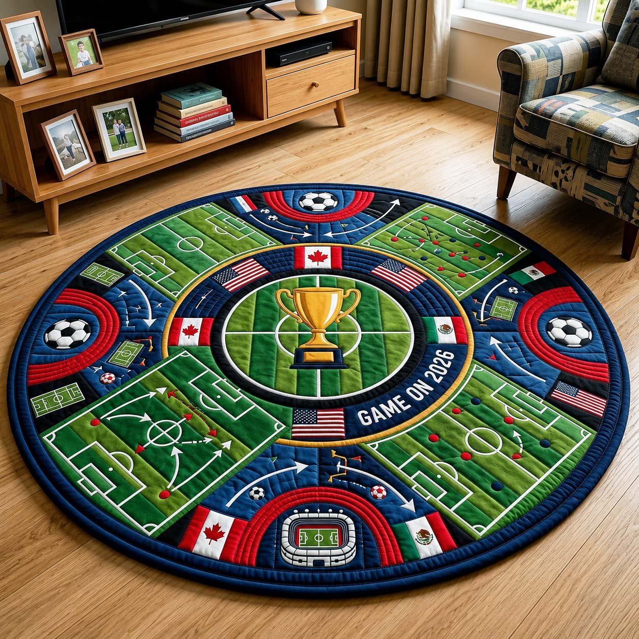 Tactical Victory Round Mat Rug - Nature Design | Serene Home Decor