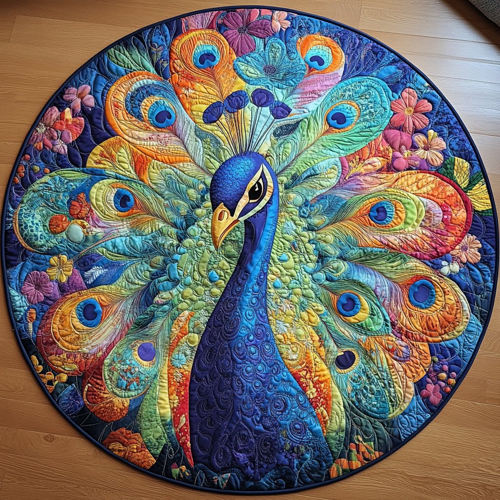 Tail of Glory Round Mat Rug - Nature Design | Serene Home Decor