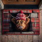 Tartan Highland Calf Doormat - Nature Design | Printed Welcome Doormat