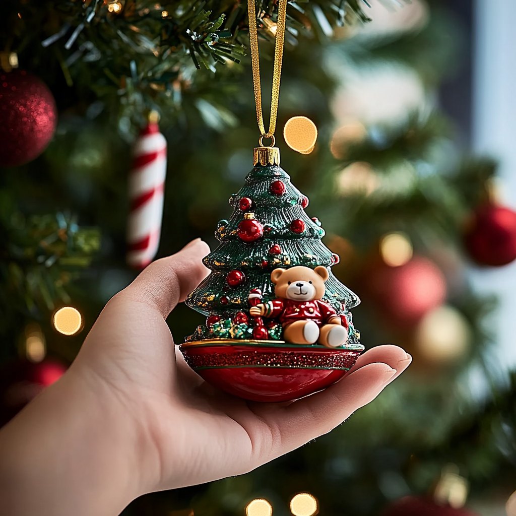 Teddy Christmas Tree Christmas Ornament