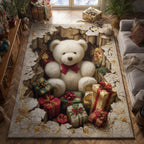 Teddy Den area rug in a living room