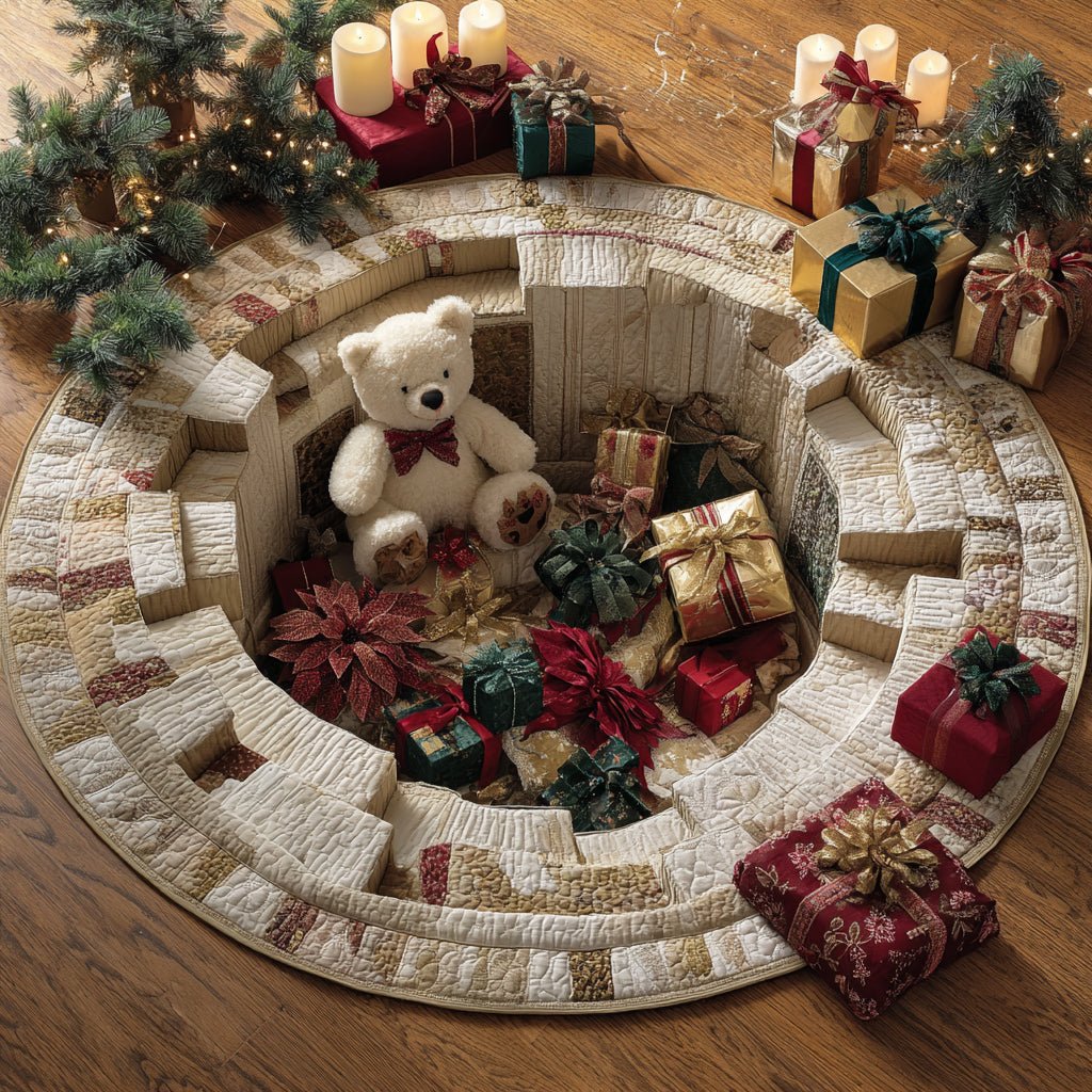 Teddy Valley Round Mat Rug - washable non-slip printed rug