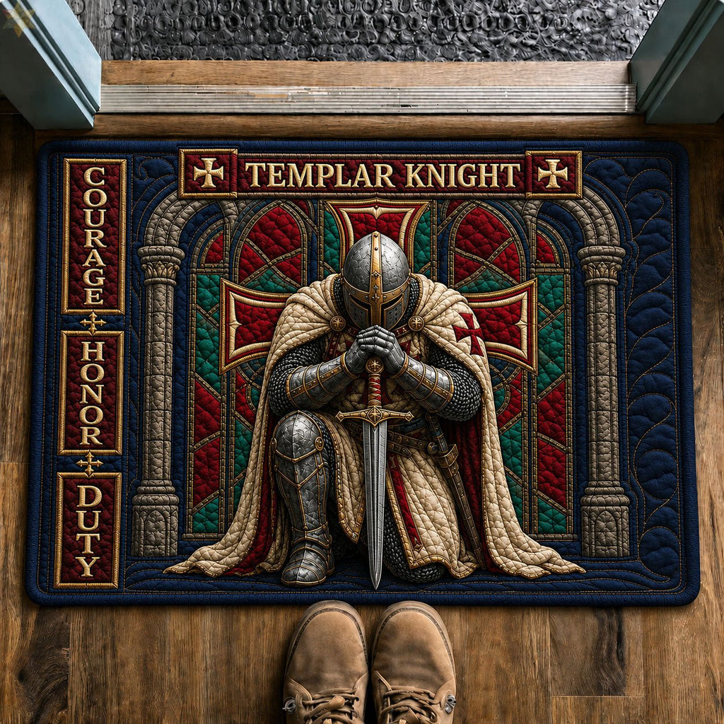 Templar Oath Guardian Doormat - Nature Design | Printed Welcome Doormat