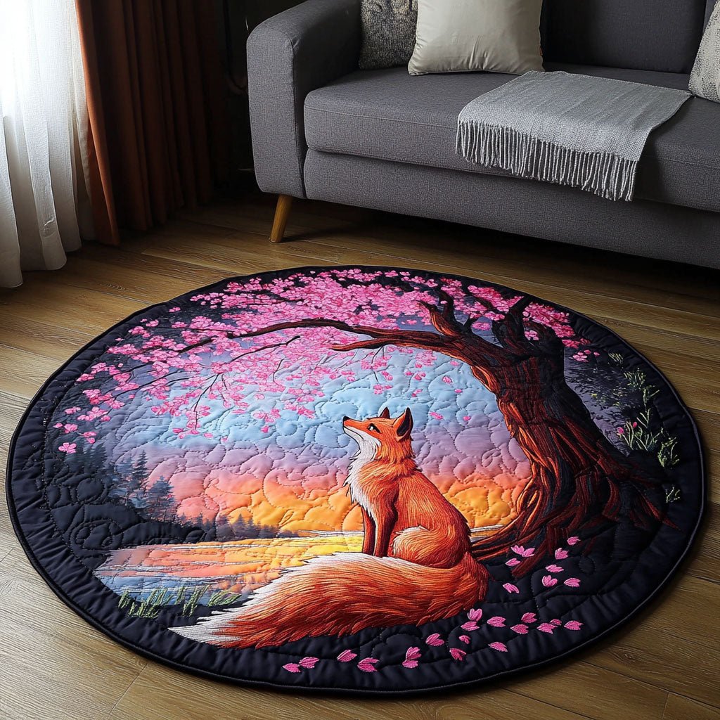 Temple Guardian Round Mat Rug - washable non-slip printed rug