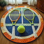 Tennis Time Round Mat Rug - Nature Design | Serene Home Decor