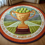 Tennis Time Round Mat Rug - Nature Design | Serene Home Decor