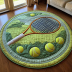 Tennis Time Round Mat Rug - Nature Design | Serene Home Decor