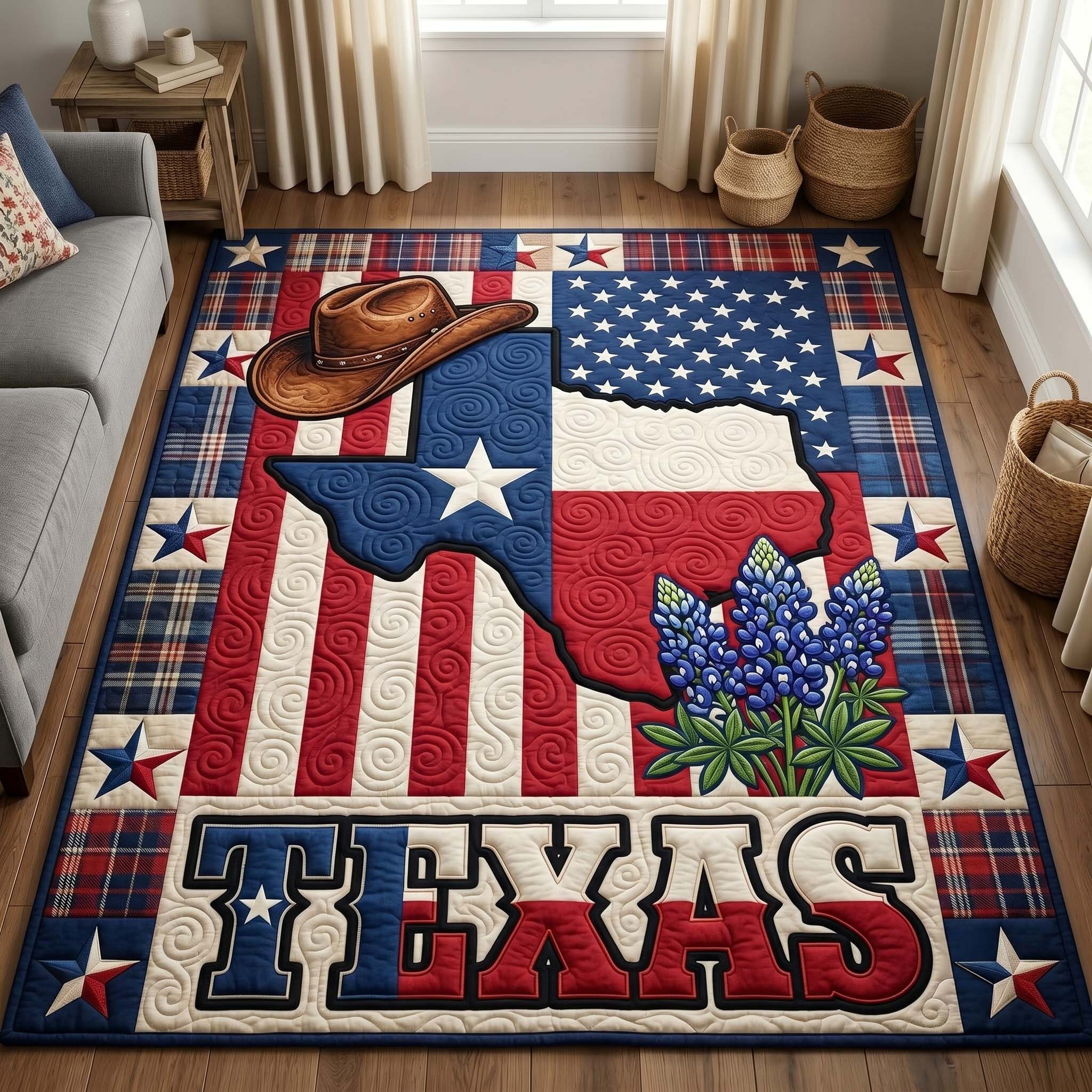 Texas Heritage area rug in a living room