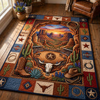 Texas Pride area rug in a living room