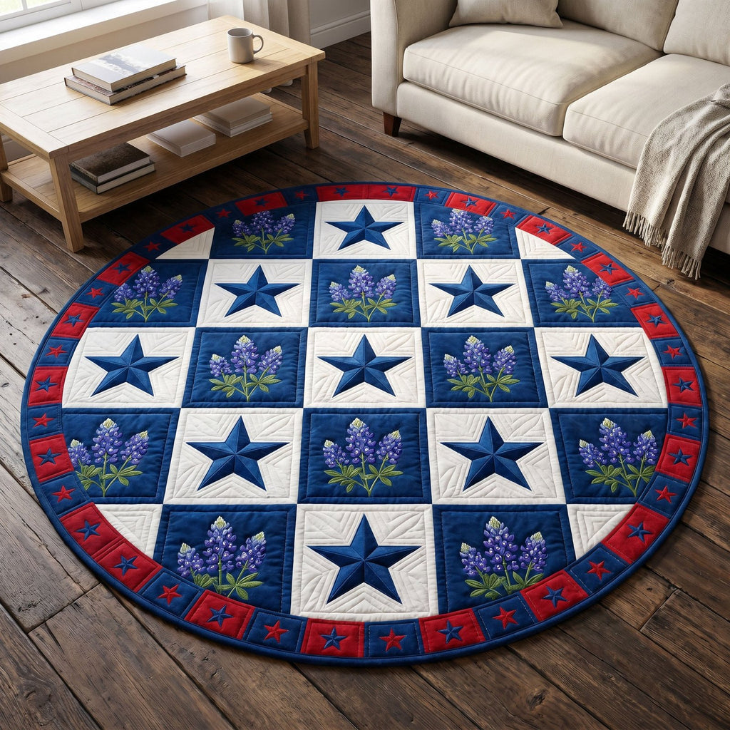 Texas Pride Round Mat Rug - Nature Design | Serene Home Decor