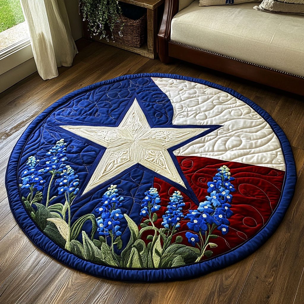Texas Pride Round Mat Rug - Nature Design | Serene Home Decor