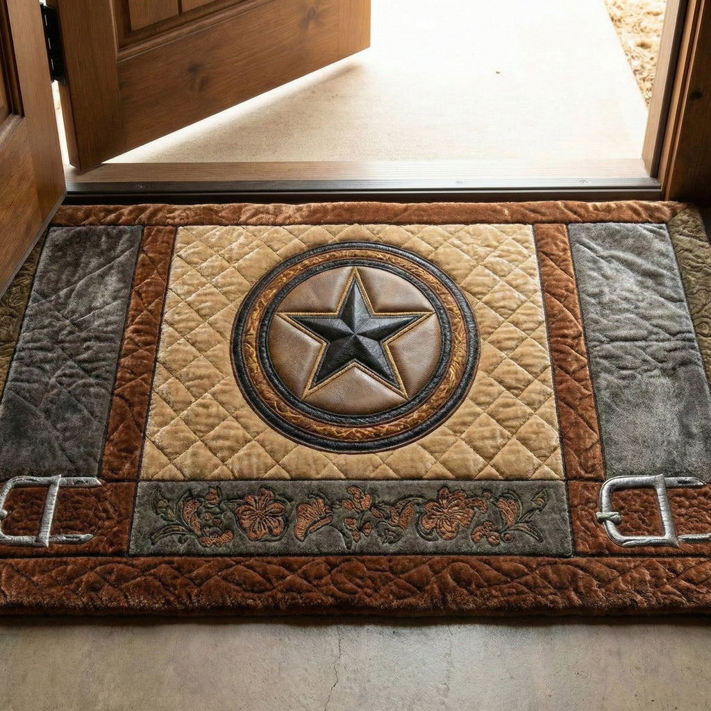 Texas Star Bold Doormat - Patriotic Design | Printed Welcome Doormat