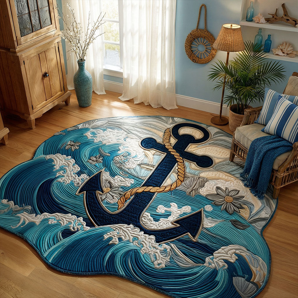 The Aegean Prism Mosaic Custom Shape Area Rug - Nature Design | Die-Cut Non-Slip Rug - washable non-slip printed rug