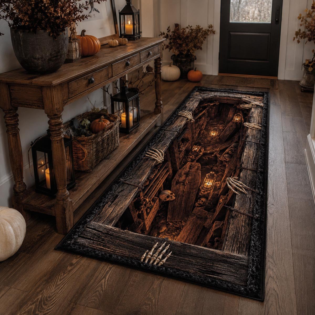 The Crypt Keeper Runner Carpet Runner Rug - Cute Pet Design | Animal Printed Runner Rug