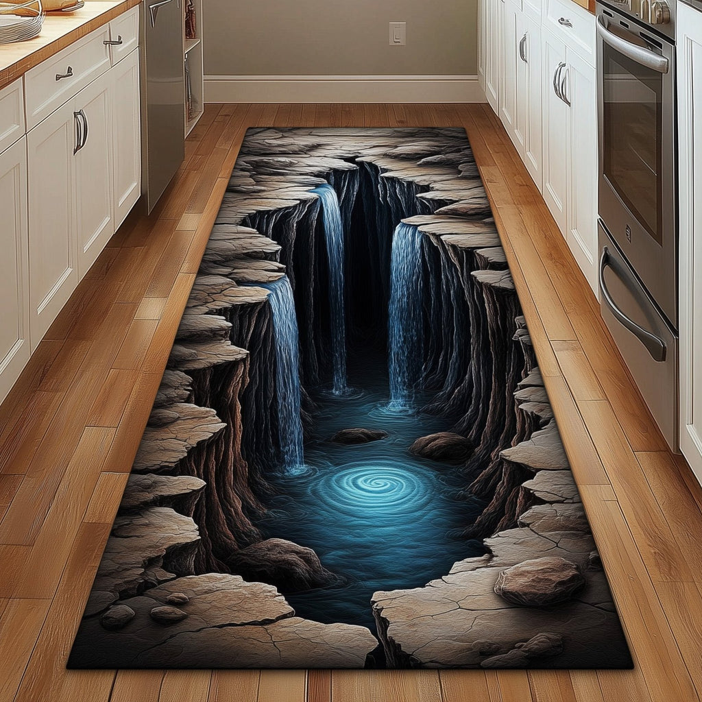 The Deep Crack Runner Rug - Nature Design | Serene Runner Rug