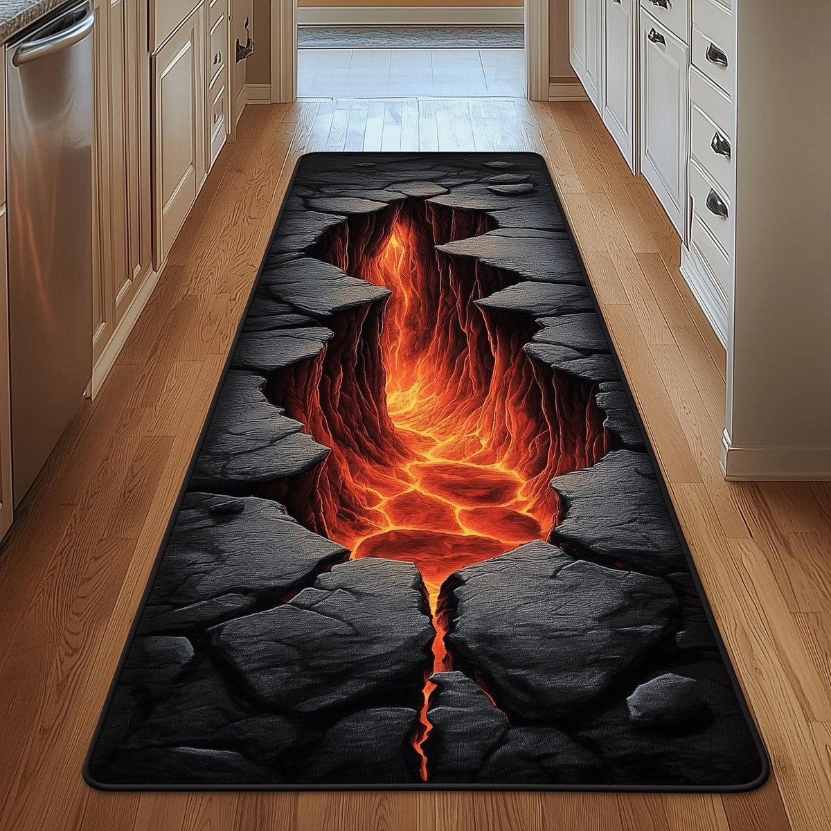 The Great Crack Runner Rug - Nature Design | Serene Runner Rug