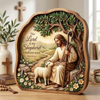 The Lord Is My Shepherd wooden block, laser-cut 3-layer wood