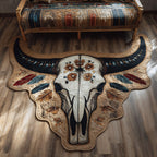 The Prairie Bloom Custom Shape Area Rug - Nature Design | Die-Cut Non-Slip Rug - washable non-slip printed rug
