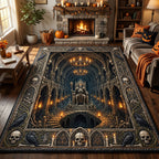 The Skeleton Cathedral area rug in a living room