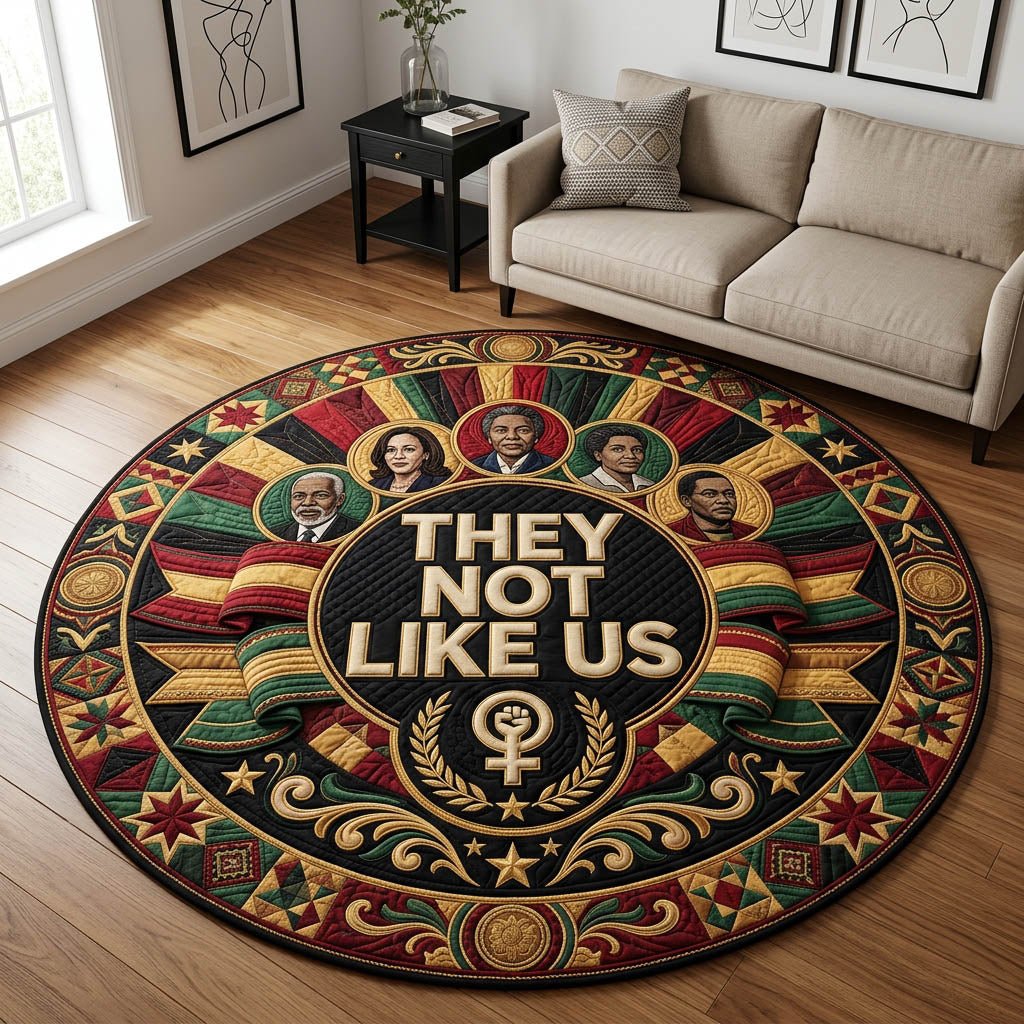 They Not Like Us Round Mat Rug - Nature Design | Serene Home Decor