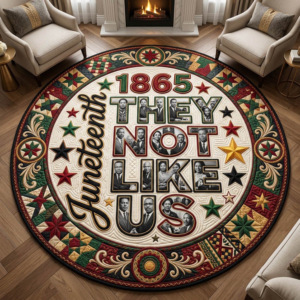 They Not Like Us Round Mat Rug - Nature Design | Serene Home Decor