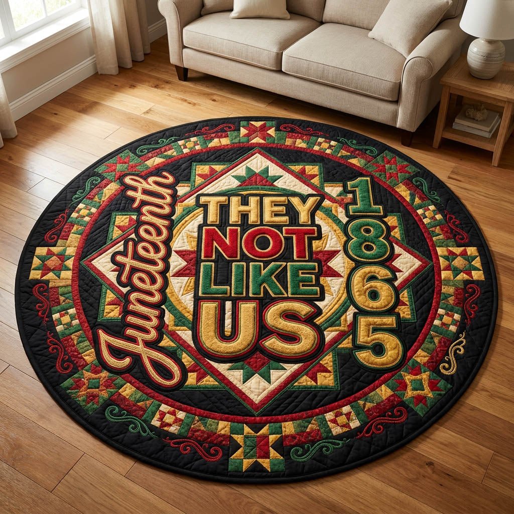 They Not Like Us Round Mat Rug - Nature Design | Serene Home Decor