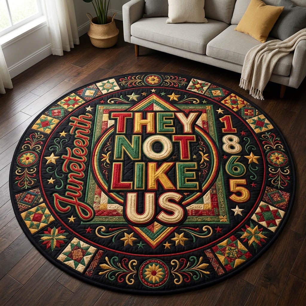 They Not Like Us Round Mat Rug - Nature Design | Serene Home Decor