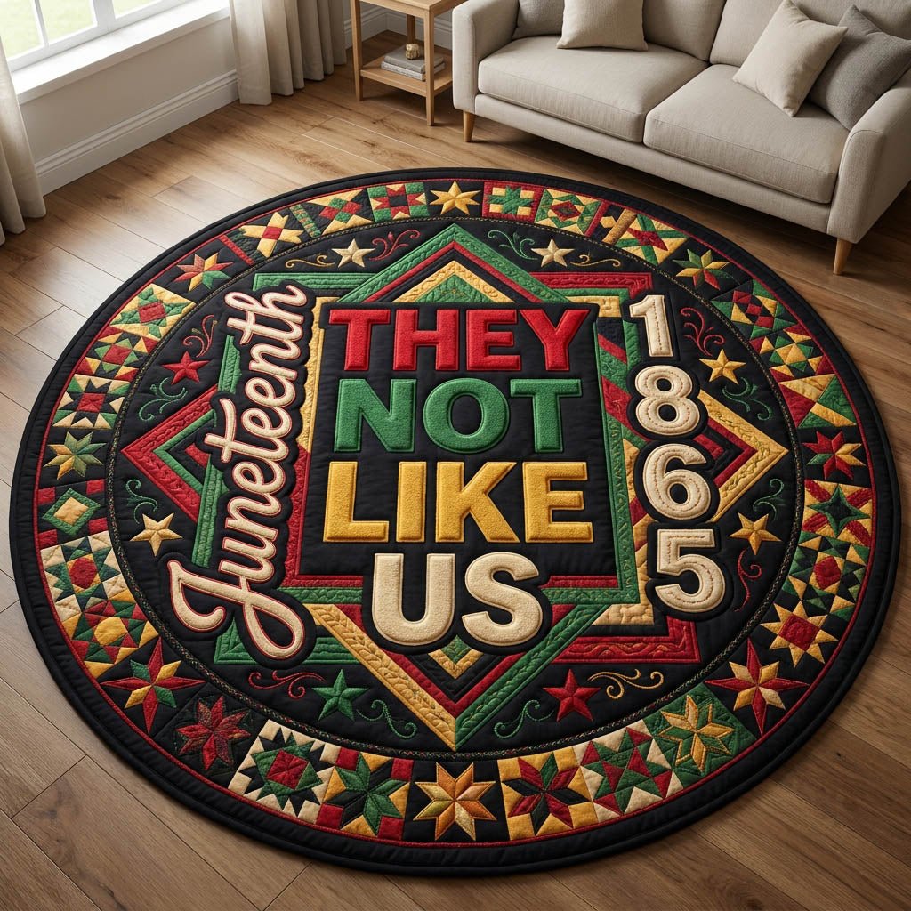 They Not Like Us Round Mat Rug - Nature Design | Serene Home Decor
