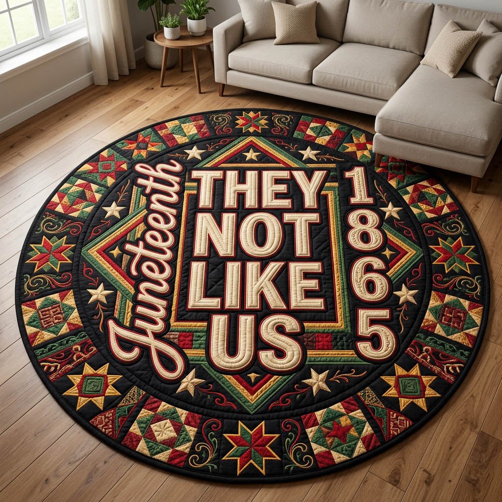They Not Like Us Round Mat Rug - Nature Design | Serene Home Decor