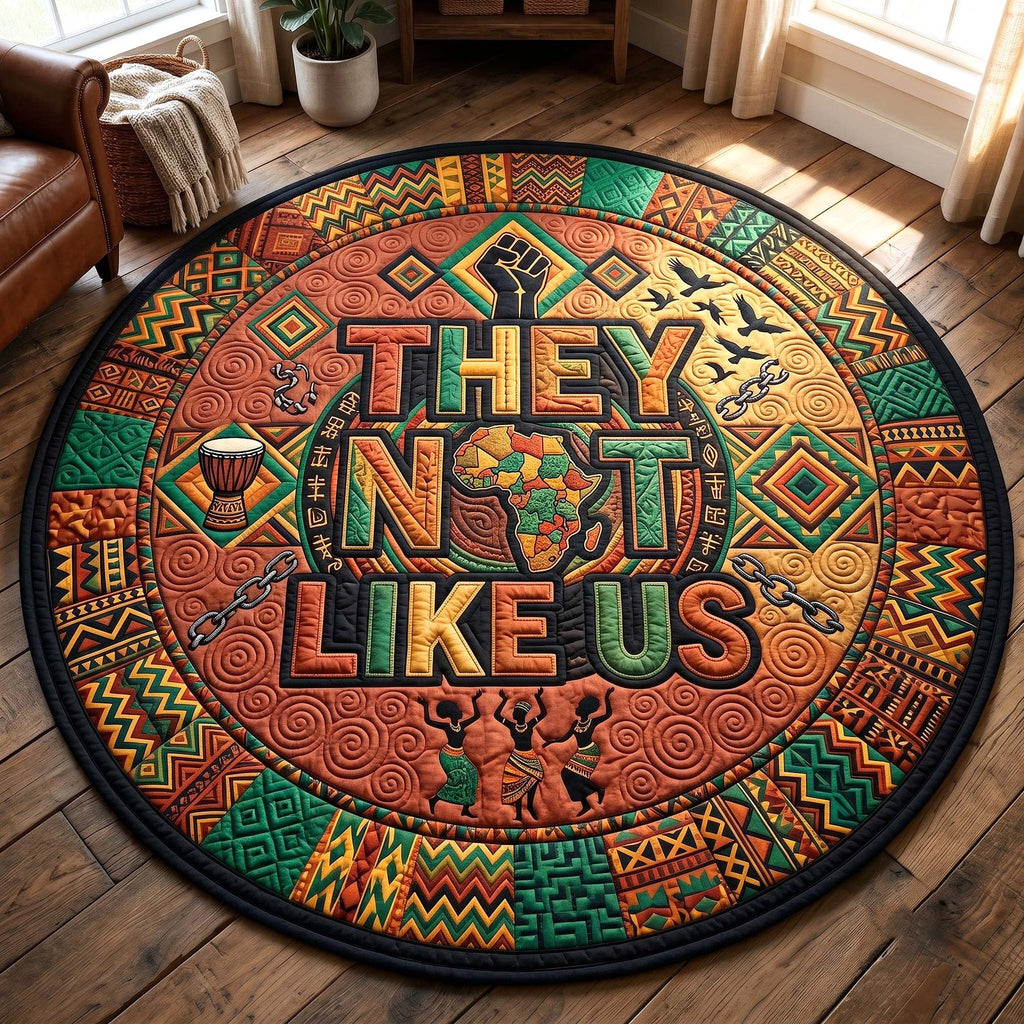 They Not Like Us Round Mat Rug - Nature Design | Serene Home Decor