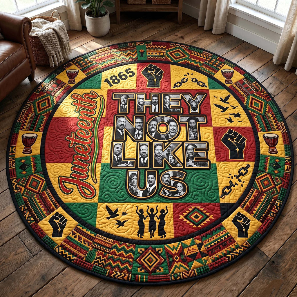 They Not Like Us Round Mat Rug - Nature Design | Serene Home Decor