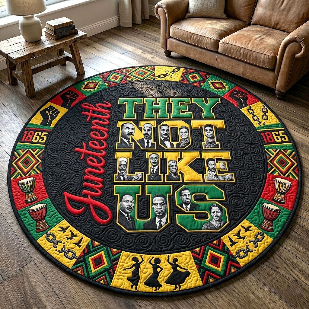 They Not Like Us Round Mat Rug - Nature Design | Serene Home Decor