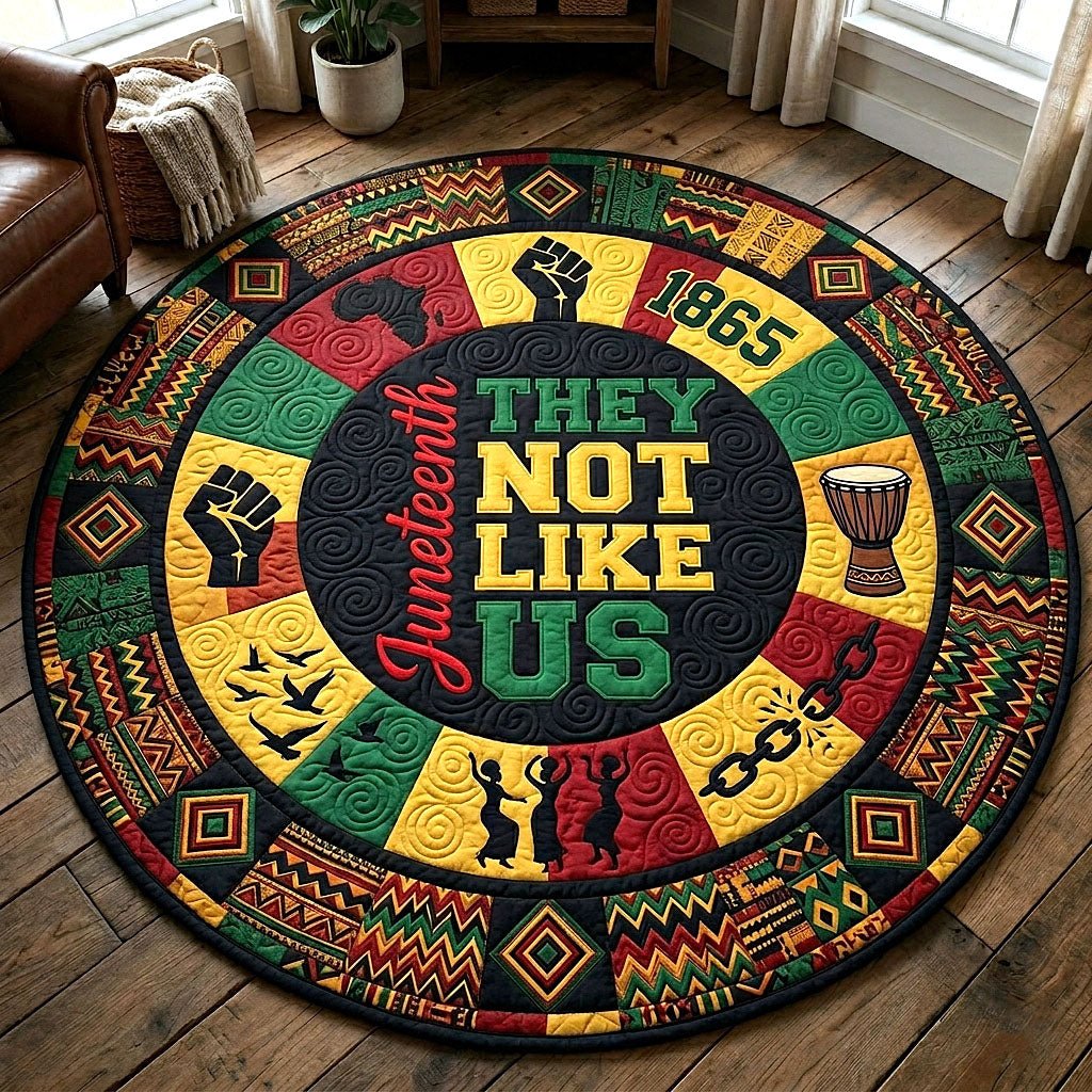 They Not Like Us Round Mat Rug - Nature Design | Serene Home Decor