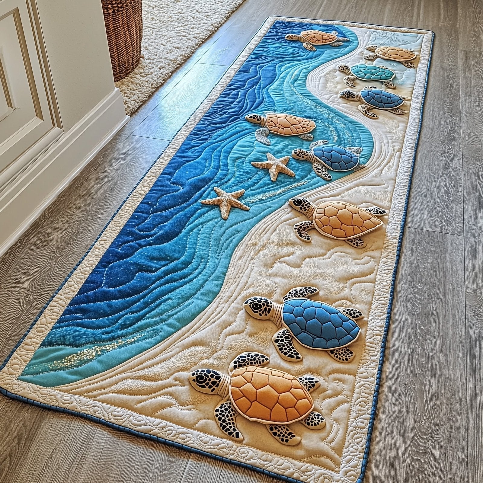 Tidal Rhythm Runner Rug - Nature Design | Serene Runner Rug