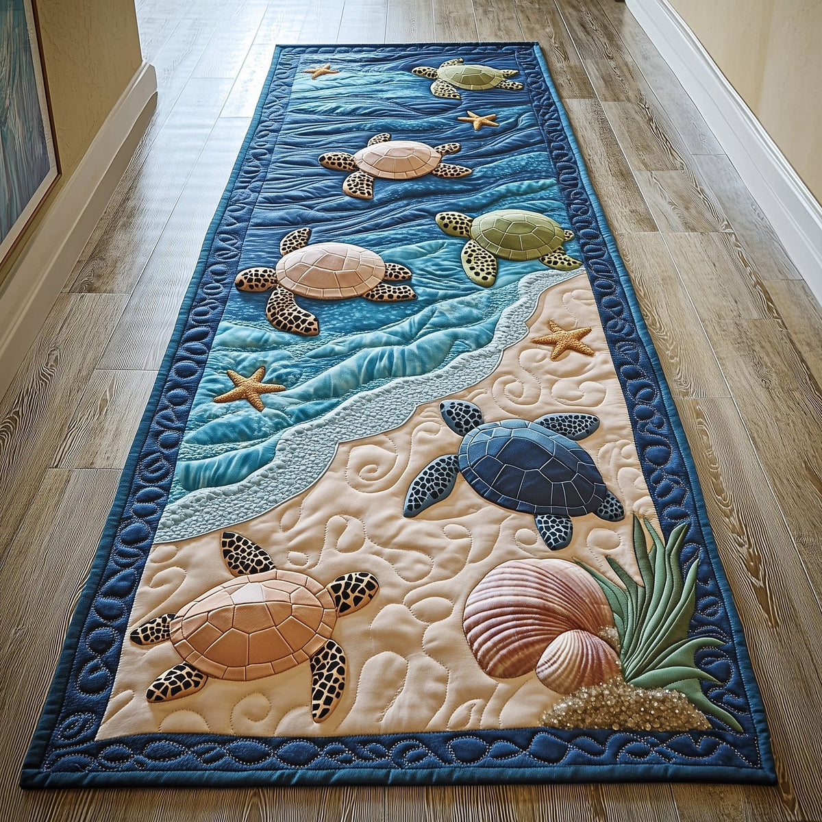 Tidal Rhythm Runner Rug - Nature Design | Serene Runner Rug