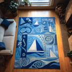 Tide Horizon area rug in a living room