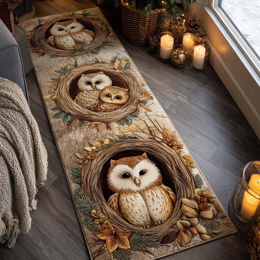 Timber Guardian Runner Carpet Runner Rug - Cute Pet Design | Animal Printed Runner Rug
