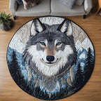 Timber Roamer Round Mat Rug - washable non-slip printed rug