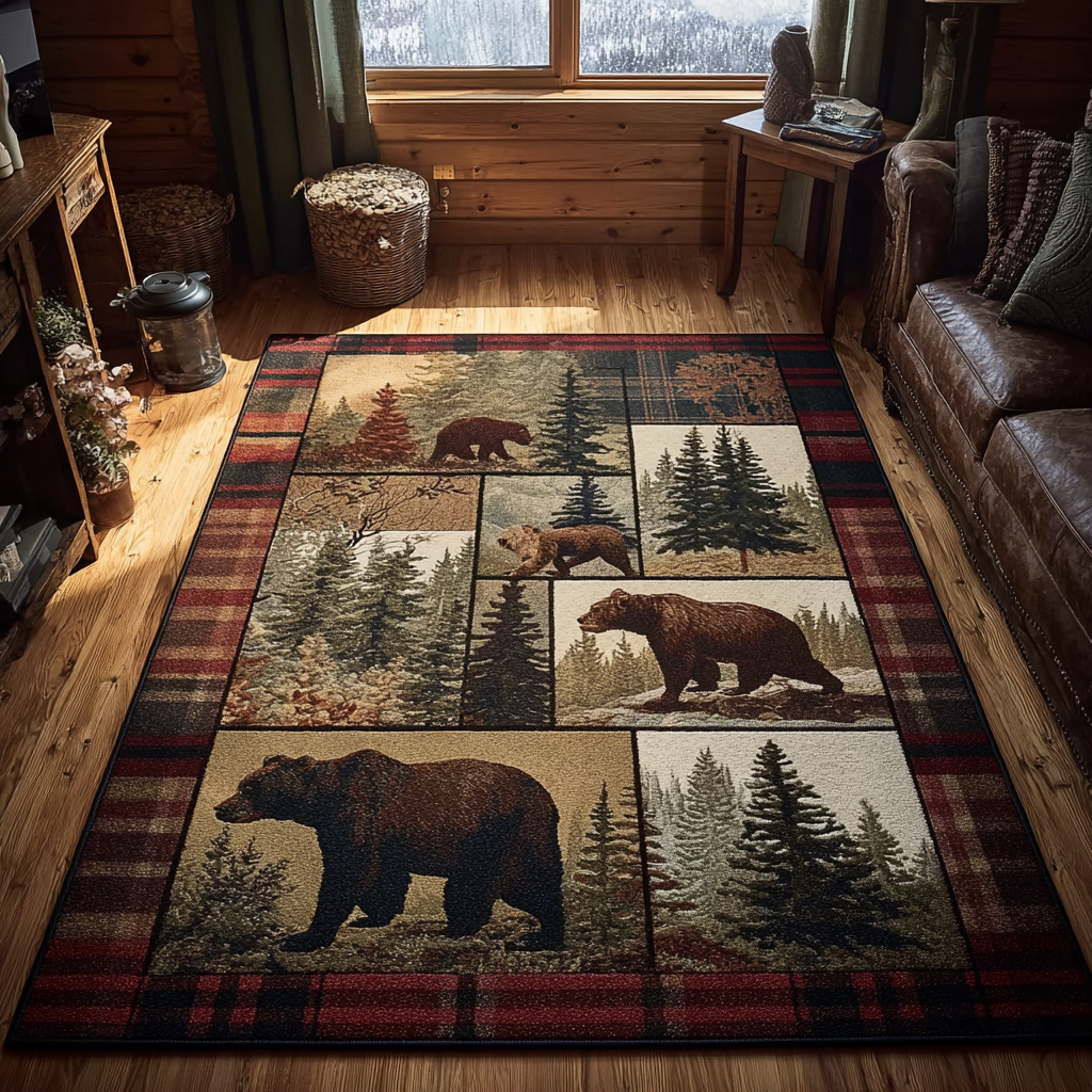 Timber Walk area rug in a living room