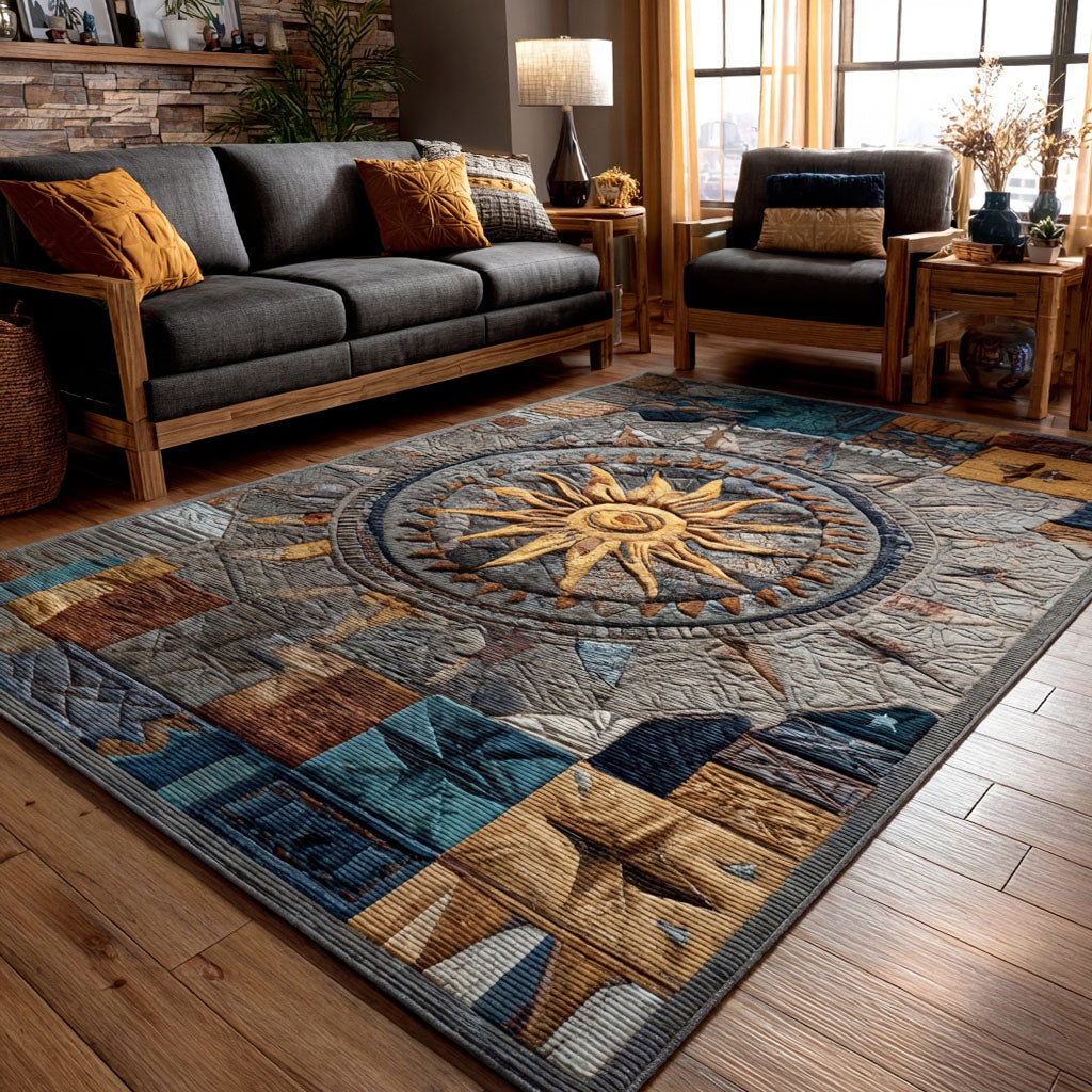 Timberland Sunburst area rug in a living room