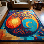 Timeless Growth area rug in a living room