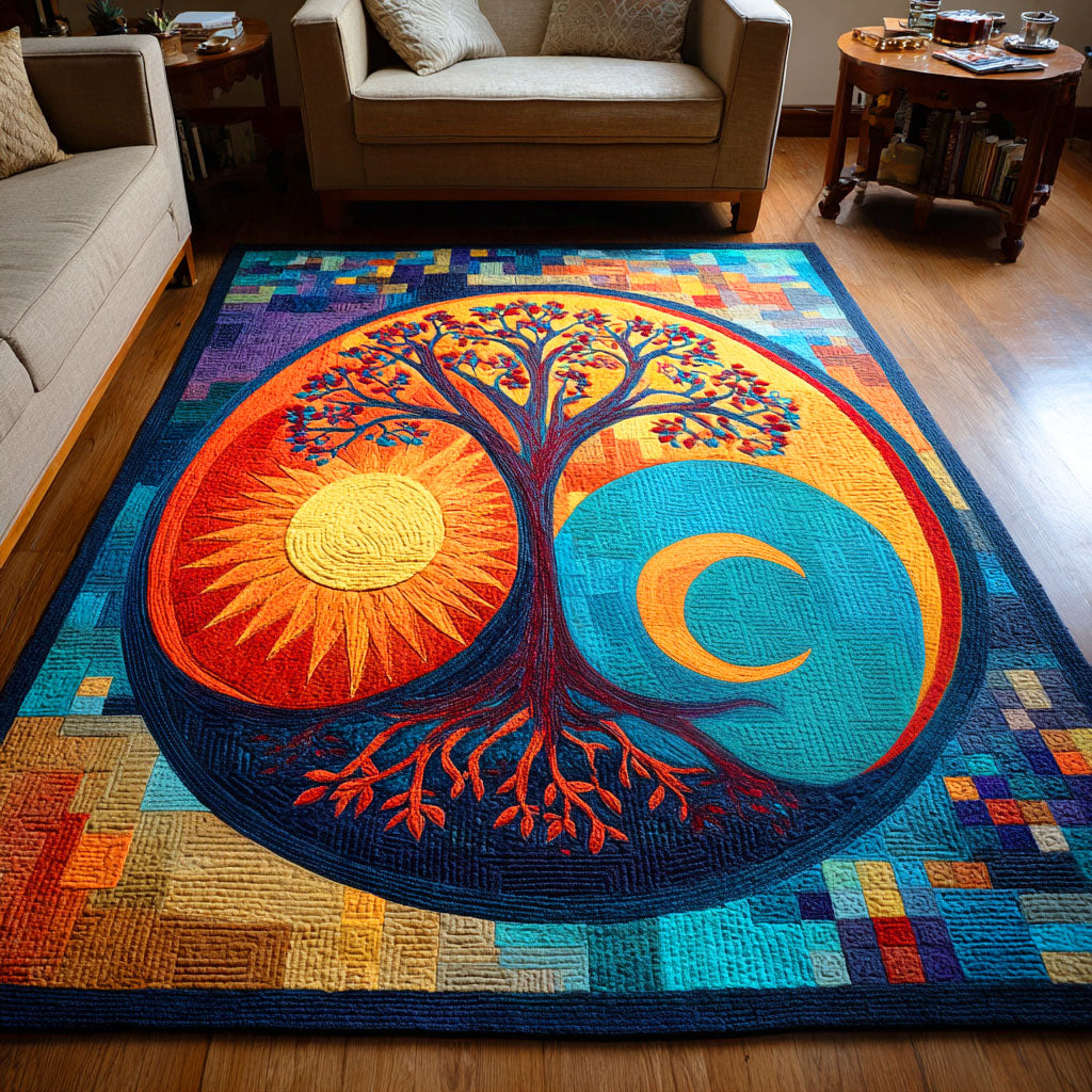 Timeless Growth area rug in a living room