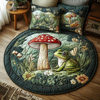 Toad Pad Round Mat Rug - washable non-slip printed rug