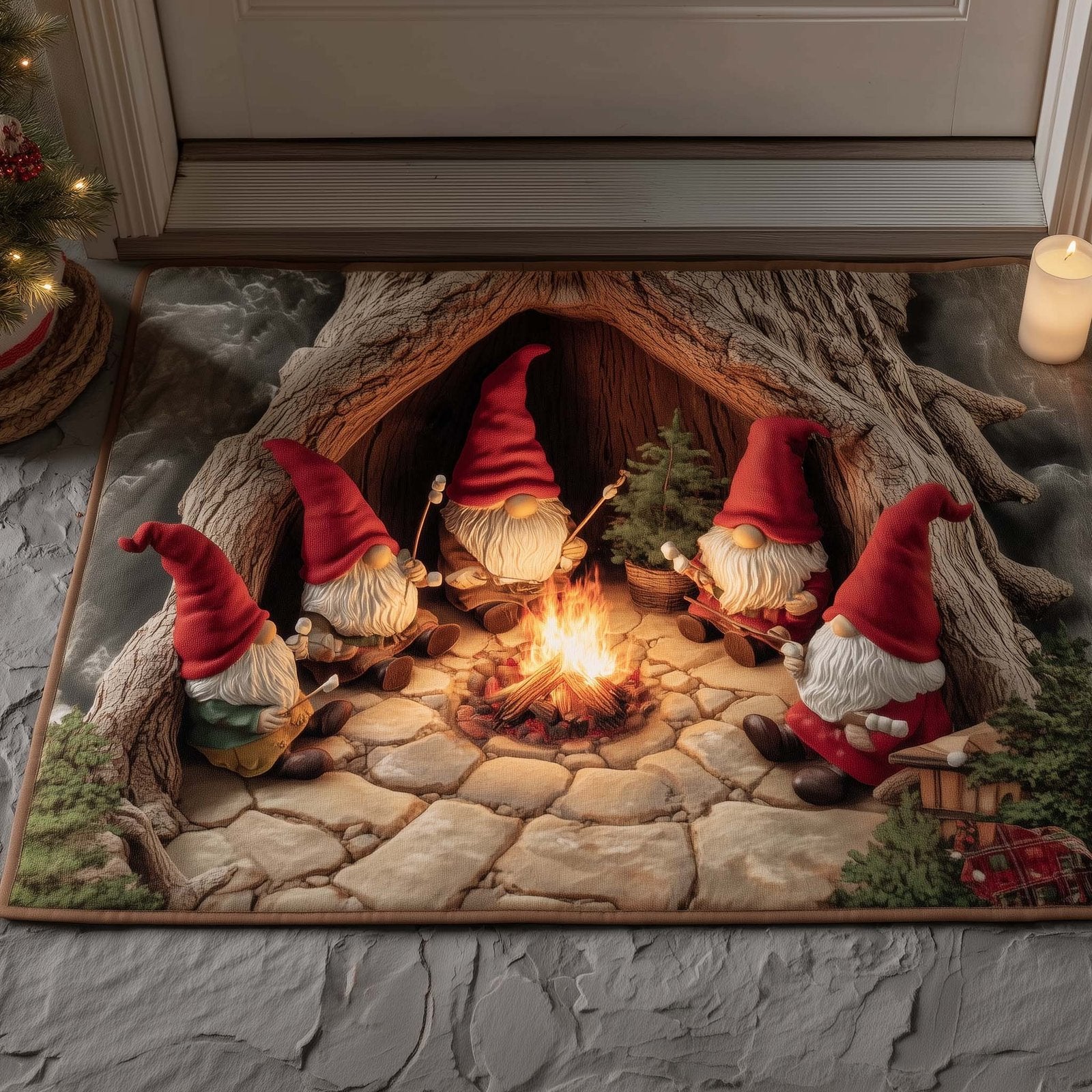 Toasty Gnome Doormat - Seasonal Holiday Design | Printed Welcome Doormat